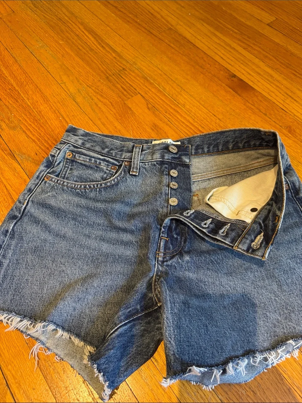 Agolde Raw Hem Jean Short - Picture 3 of 5